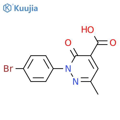 2-(4-Bromo-phenyl)-6-methyl-3-oxo-2,3-dihydro-pyridazine-4-carboxylic acid structure
