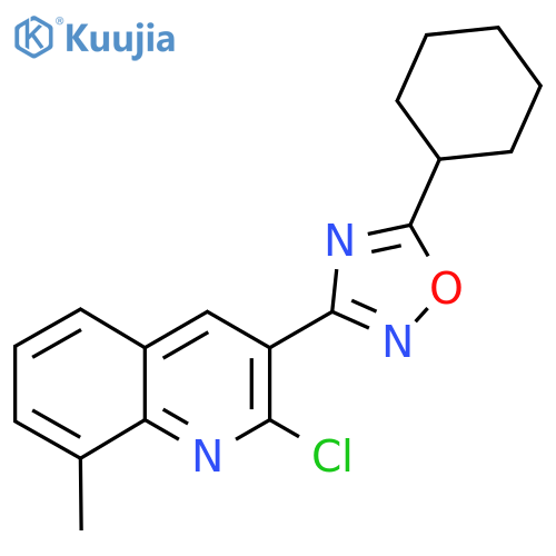 3-(2-Chloro-8-methylquinolin-3-yl)-5-cyclohexyl-1,2,4-oxadiazole structure