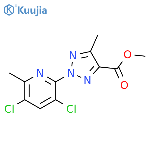 2-(3,5-Dichloro-6-methyl-pyridin-2-yl)-5-methyl-2H-[1,2,3]triazole-4-carboxylic acid methyl ester structure