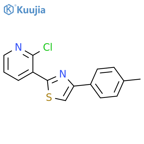 2-Chloro-3-(4-p-tolyl-thiazol-2-yl)-pyridine structure