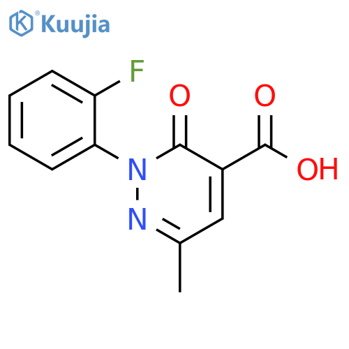 2-(2-Fluoro-phenyl)-6-methyl-3-oxo-2,3-dihydro-pyridazine-4-carboxylic acid structure