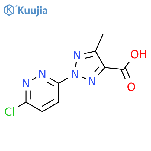 2-(6-Chloro-pyridazin-3-yl)-5-methyl-2H-[1,2,3]triazole-4-carboxylic acid structure