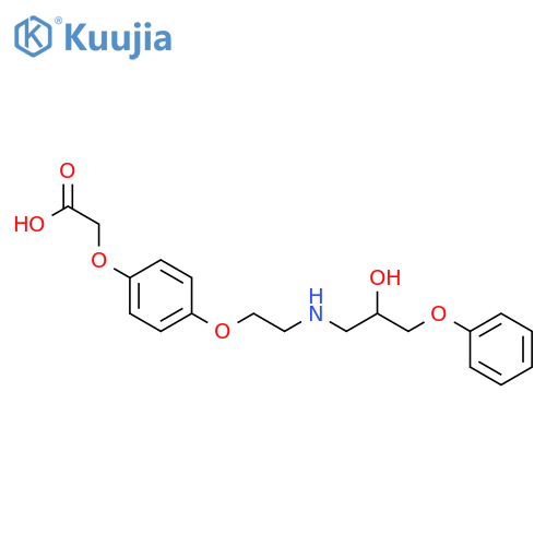 Acetic acid,2-[4-[2-[[(2S)-2-hydroxy-3-phenoxypropyl]amino]ethoxy]phenoxy]- structure