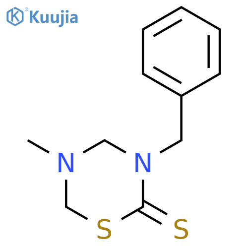 2H-1,3,5-Thiadiazine-2-thione,tetrahydro-5-methyl-3-(phenylmethyl)- structure