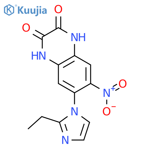 2,3-Quinoxalinedione, 6-(2-ethyl-1H-imidazol-1-yl)-1,4-dihydro-7-nitro- structure