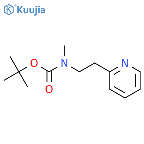 tert-Butyl N-\u200bMethyl-\u200bN-\u200b2-\u200b(pyridin-\u200b2-\u200byl)\u200bethyl\u200bcarbamate structure