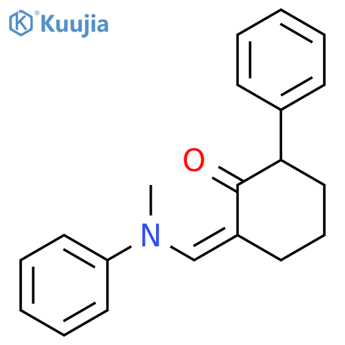 Cyclohexanone, 2-[(methylphenylamino)methylene]-6-phenyl-, (2E)- structure