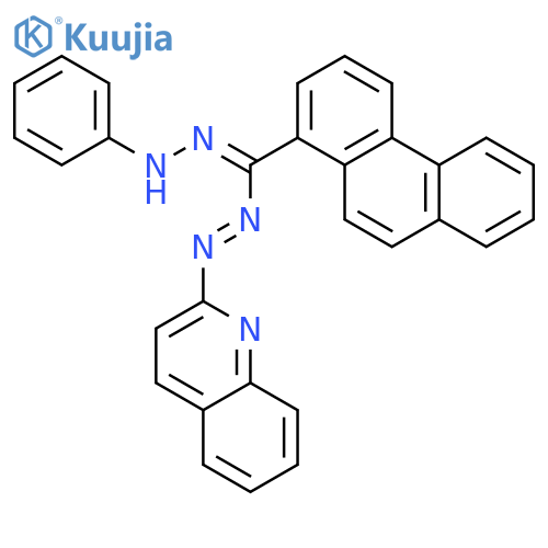 2-{(E)-[(Phenanthren-1-yl)(2-phenylhydrazinylidene)methyl]diazenyl}quinoline structure