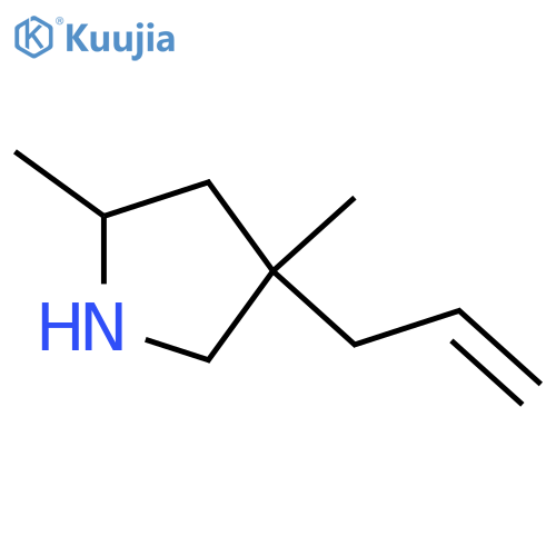 Pyrrolidine, 2,4-dimethyl-4-(2-propen-1-yl)-, (2R,4R)- structure