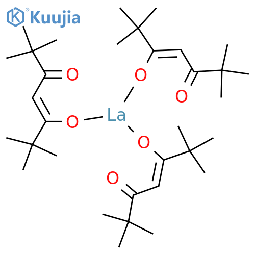 Lanthanum-2,2,6,6-tetramethyl-3,5-heptanedionate structure