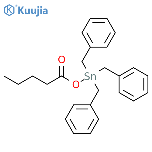 Stannane, [(1-oxopentyl)oxy]tris(phenylmethyl)- structure