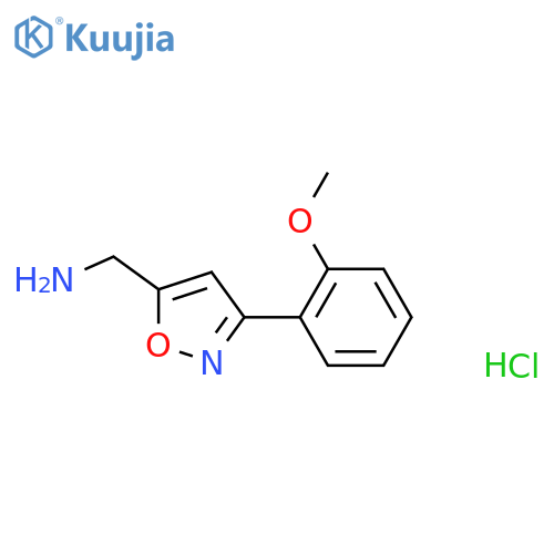 3-(2-methoxyphenyl)-1,2-oxazol-5-ylmethanamine hydrochloride structure