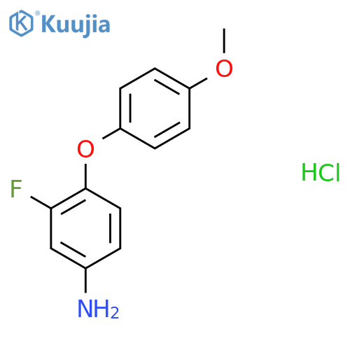 3-Fluoro-4-(4-methoxyphenoxy)aniline;hydrochloride structure