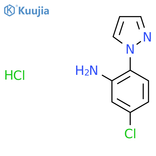 5-Chloro-2-pyrazol-1-ylaniline;hydrochloride structure