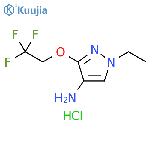 1-Ethyl-3-(2,2,2-trifluoroethoxy)-1H-pyrazol-4-amine hydrochloride structure