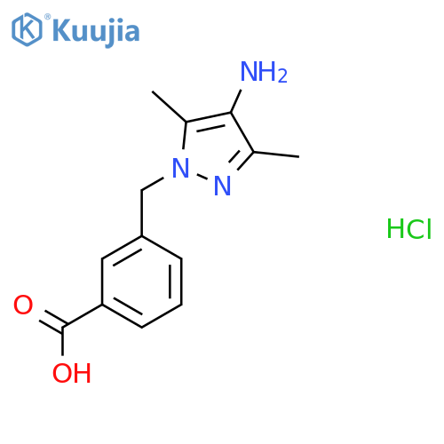3-(4-amino-3,5-dimethyl-1H-pyrazol-1-yl)methylbenzoic acid structure