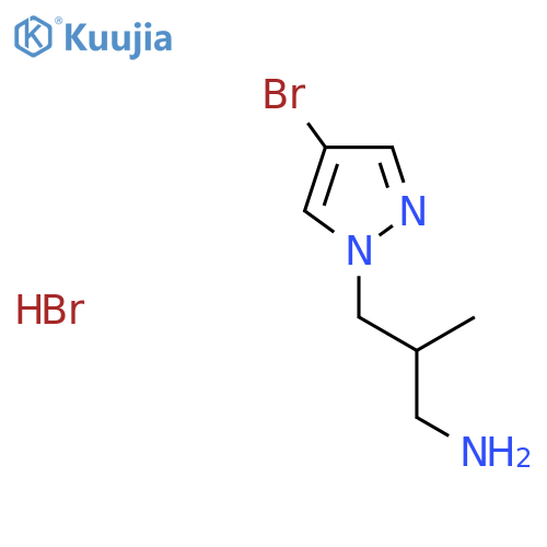 3-(4-Bromopyrazol-1-yl)-2-methylpropan-1-amine;hydrobromide structure