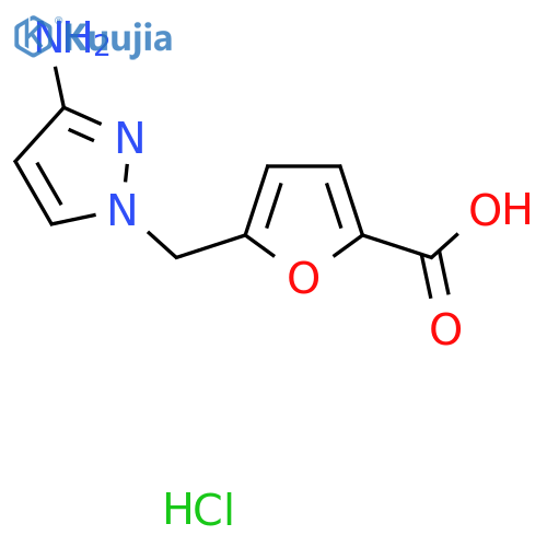5-(3-amino-1H-pyrazol-1-yl)methyl-2-furoic acid structure