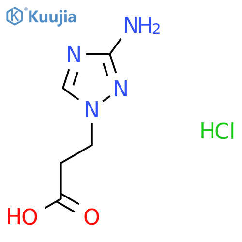 3-(3-amino-1H-1,2,4-triazol-1-yl)propanoic acid hydrochloride structure