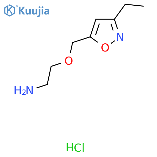 2-[(3-Ethyl-1,2-oxazol-5-yl)methoxy]ethanamine;hydrochloride structure