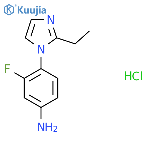 4-(2-Ethyl-1H-imidazol-1-yl)-3-fluoroaniline hydrochloride structure