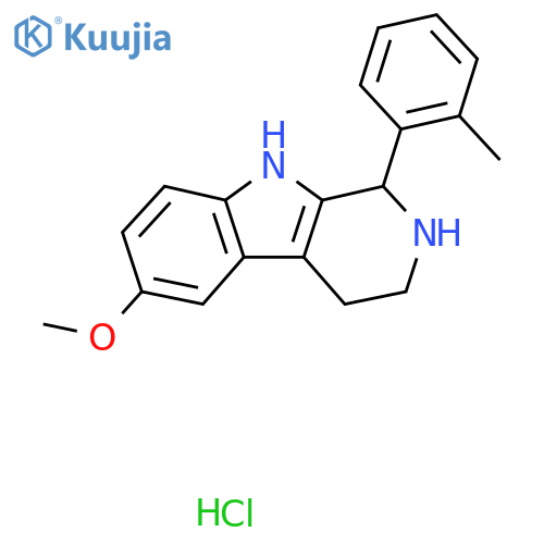 6-Methoxy-1-(2-methylphenyl)-2,3,4,9-tetrahydro-1H-pyrido[3,4-b]indole;hydrochloride structure