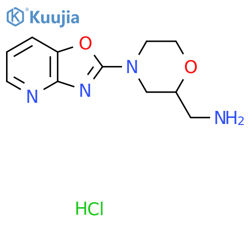[4-([1,3]Oxazolo[4,5-b]pyridin-2-yl)morpholin-2-yl]methanamine;hydrochloride structure