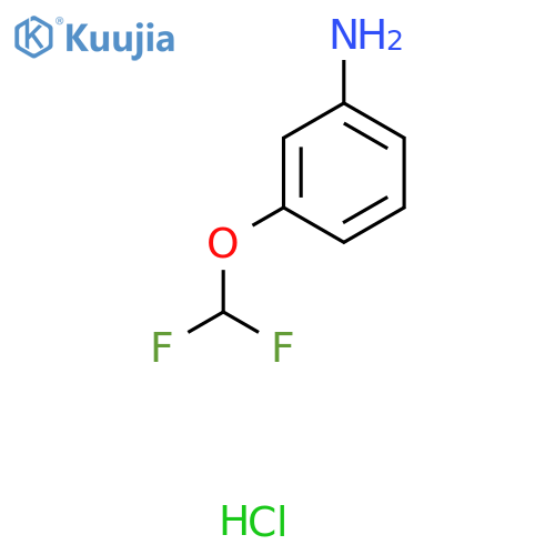 3-(Difluoromethoxy)aniline;hydrochloride structure