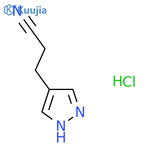 3-(1H-Pyrazol-4-YL)propanenitrile hydrochloride structure