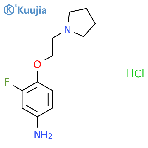 3-Fluoro-4-(2-pyrrolidin-1-yl-ethoxy)-phenylamine hydrochloride structure
