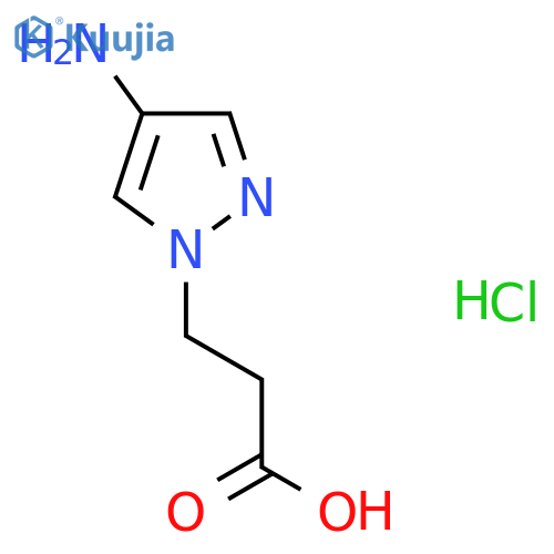 3-(4-Amino-1H-pyrazol-1-yl)propanoic acid hydrochloride structure