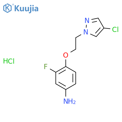 4-2-(4-Chloro-1H-pyrazol-1-yl)ethoxy-3-fluoroaniline hydrochloride structure