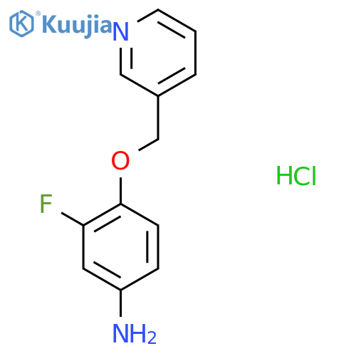 3-Fluoro-4-(pyridin-3-ylmethoxy)aniline;hydrochloride structure