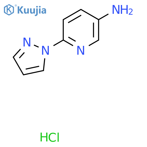 6-Pyrazol-1-ylpyridin-3-amine;hydrochloride structure