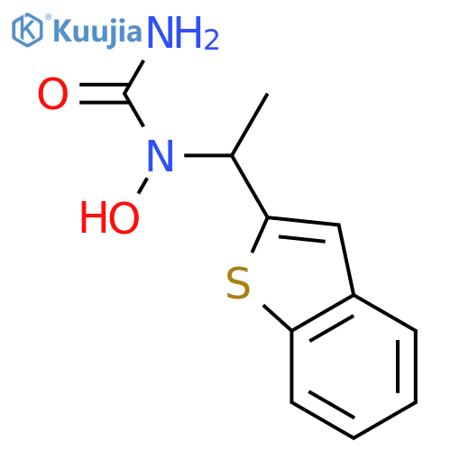 1-(1S)-1-(1-benzothiophen-2-yl)ethyl-1-hydroxyurea structure