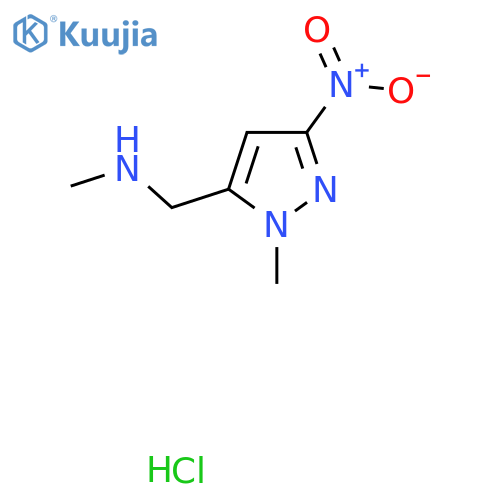 methyl(1-methyl-3-nitro-1H-pyrazol-5-yl)methylamine hydrochloride structure