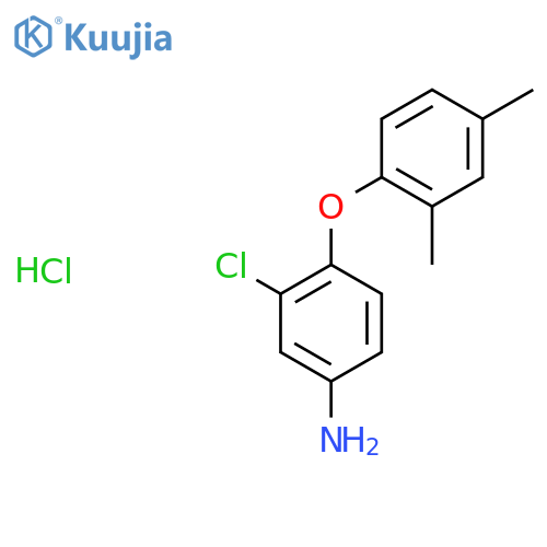 3-Chloro-4-(2,4-dimethylphenoxy)aniline;hydrochloride structure