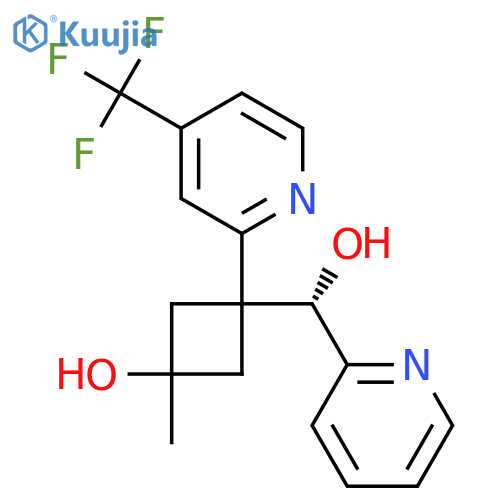 (S)--[cis-3-Hydroxy-3-methyl-1-[4-(trifluoromethyl)-2-pyridinyl]cyclobutyl]-2-pyridinemethanol structure