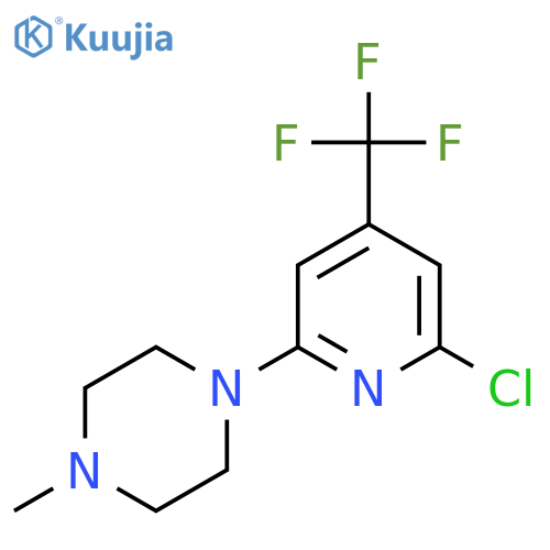 1-6-Chloro-4-(trifluoromethyl)-2-pyridyl-4-methyl-piperazine structure