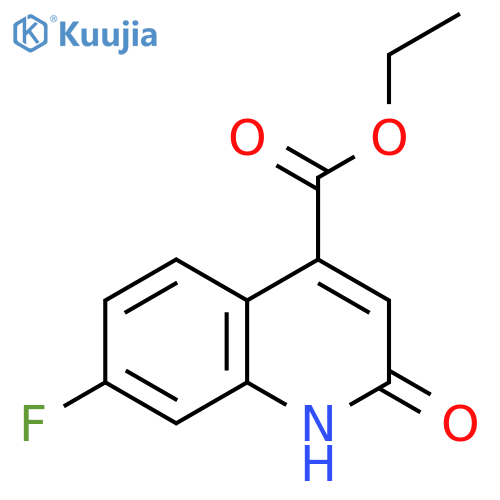 7-Fluoro-2-oxo-1,2-dihydro-quinoline-4-carboxylic acid ethyl ester structure