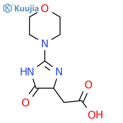 (2-Morpholin-4-yl-4-oxo-4,5-dihydro-1H-imidazol-5-yl)acetic acid structure