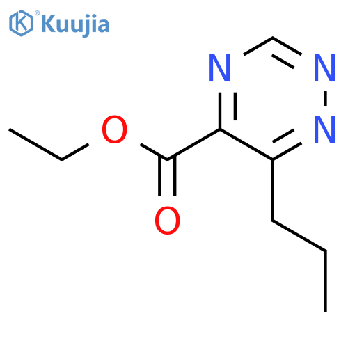 1,2,4-Triazine-5-carboxylic acid, 6-propyl-, ethyl ester structure