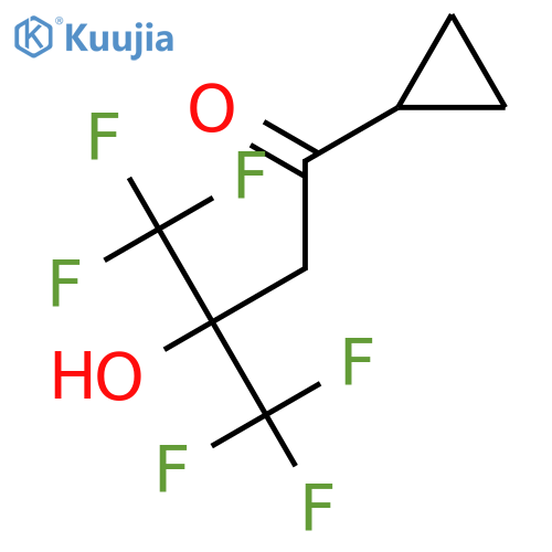 1-Butanone, 1-cyclopropyl-4,4,4-trifluoro-3-hydroxy-3-(trifluoromethyl)- structure