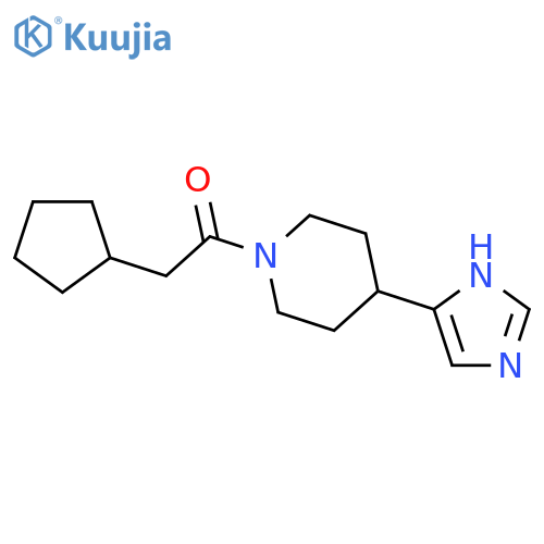 Piperidine, 1-(cyclopentylacetyl)-4-(1H-imidazol-4-yl)- structure