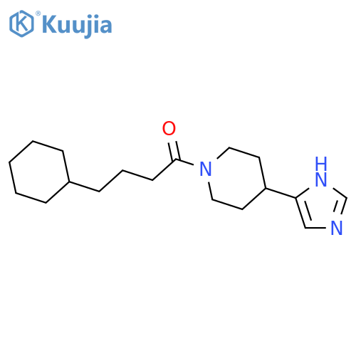 Piperidine, 1-(4-cyclohexyl-1-oxobutyl)-4-(1H-imidazol-4-yl)- structure