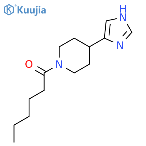 Piperidine, 4-(1H-imidazol-4-yl)-1-(1-oxohexyl)- structure