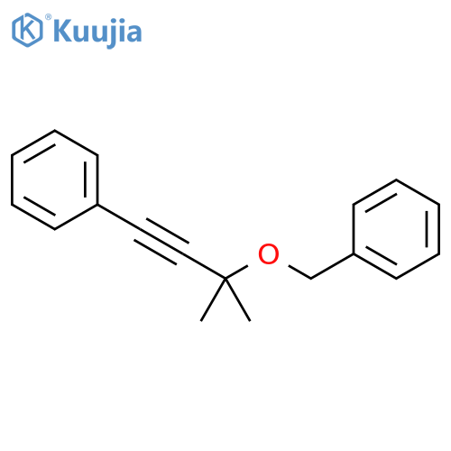 Benzene, [[(1,1-dimethyl-3-phenyl-2-propynyl)oxy]methyl]- structure