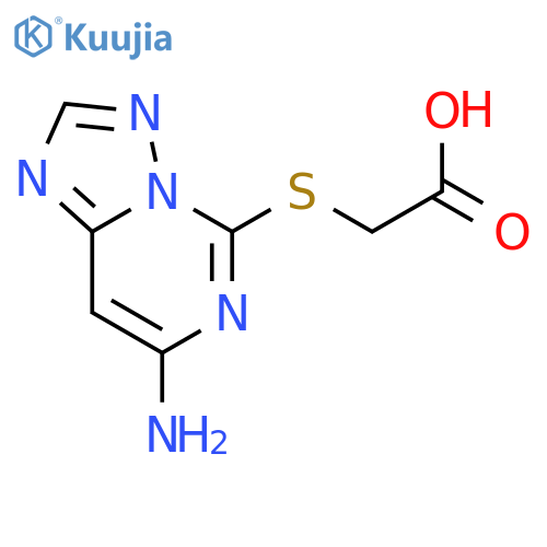 Acetic acid,2-[(7-amino[1,2,4]triazolo[1,5-c]pyrimidin-5-yl)thio]- structure