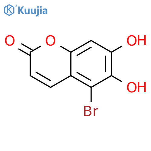 5-Bromo-6,7-dihydroxy-2H-1-benzopyran-2-one structure