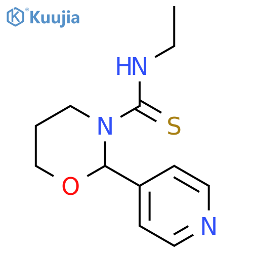 2H-1,3-Oxazine-3(4H)-carbothioamide, N-ethyldihydro-2-(4-pyridinyl)- structure
